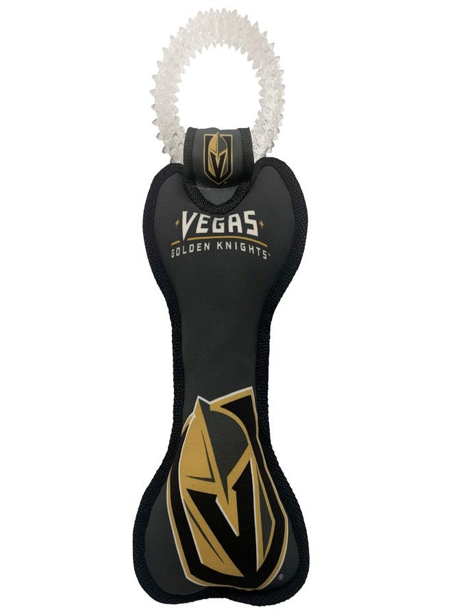 Pets First NHL LAS Vegas Golden Knights Dental Dog TUG Toy with Squeaker. Tough PET Toy for Healthy Fun, Teething & Cleaning Pet's Teeth & Gum., one Size (LVK-3310) - Image 1